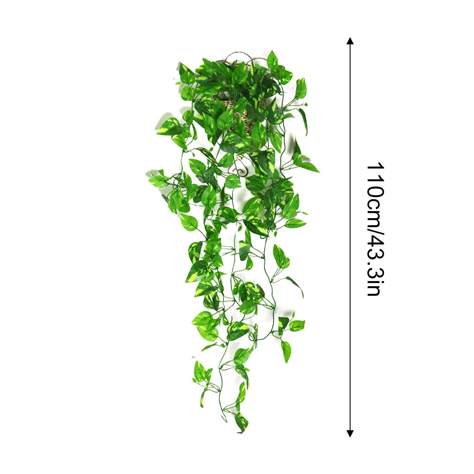 1/5 plantas artificiales de 1,1 m, de ABS, decoración colgante para bodas