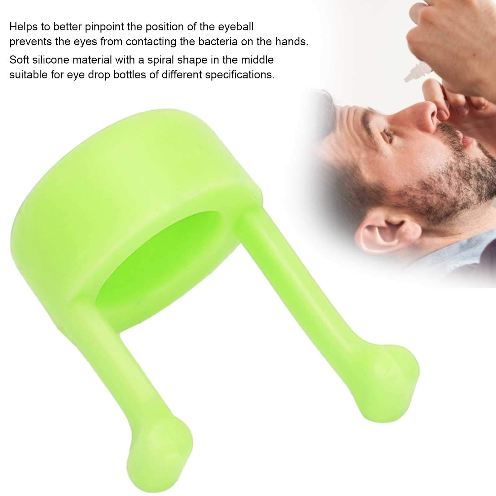 Supporto per Flacone Collirio Portatile 2 Pezzi, Dispositivo di Guida per Flacone Collirio, Applicatore di Aiuto per Collirio, Strumento Pratico per Flacone Collirio