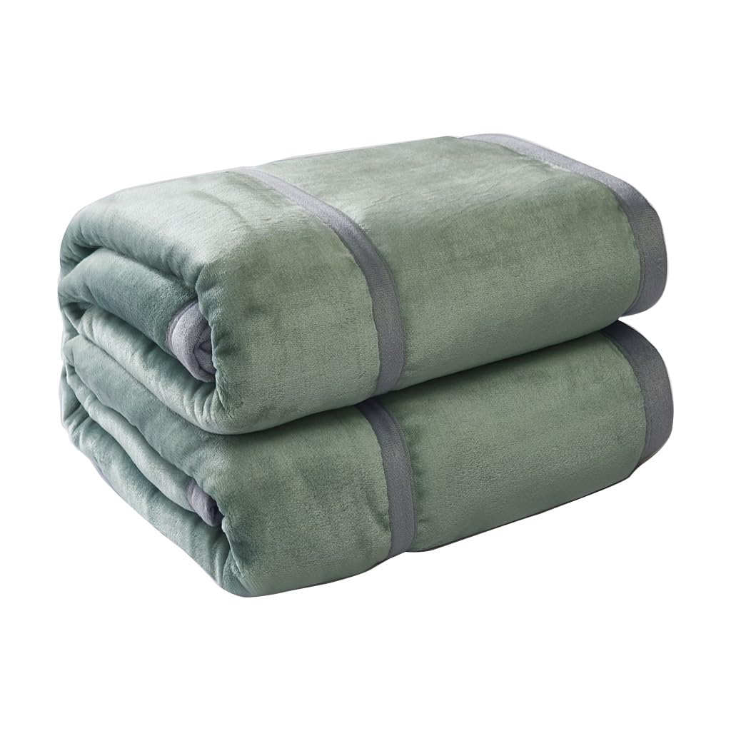 Couverture flanelle haut de gamme jeté de lit uni chic et moelleux