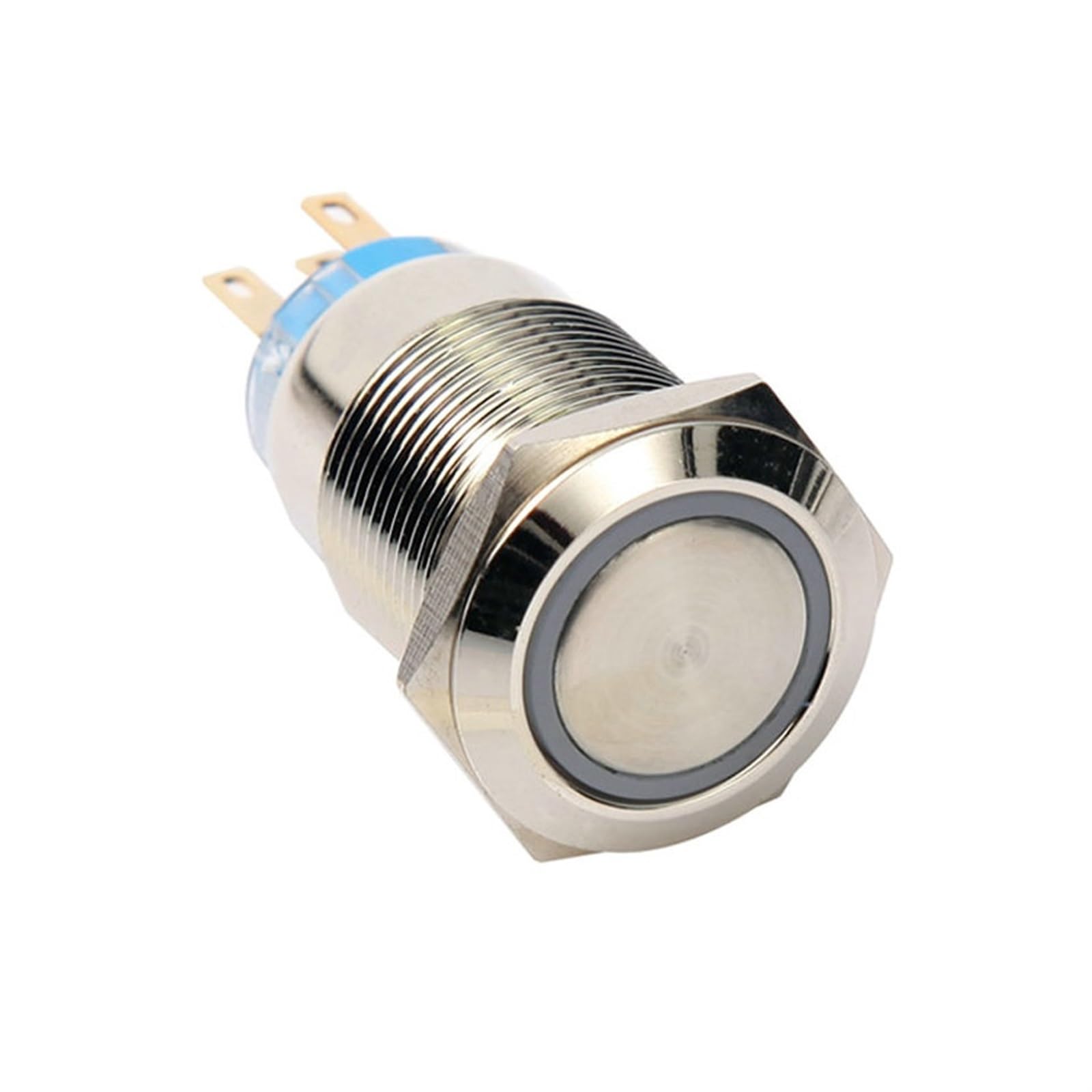 Interruptor de boton doble LED de 19 mm latching con 24V NO NC 5
