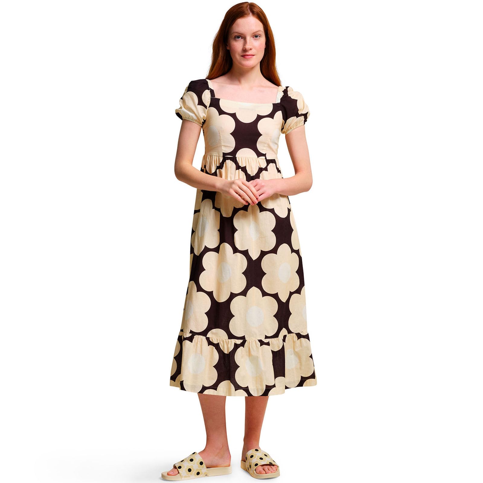 Regatta Women's Black Sixties Daisy Orla Kiely Midi Summer Dress