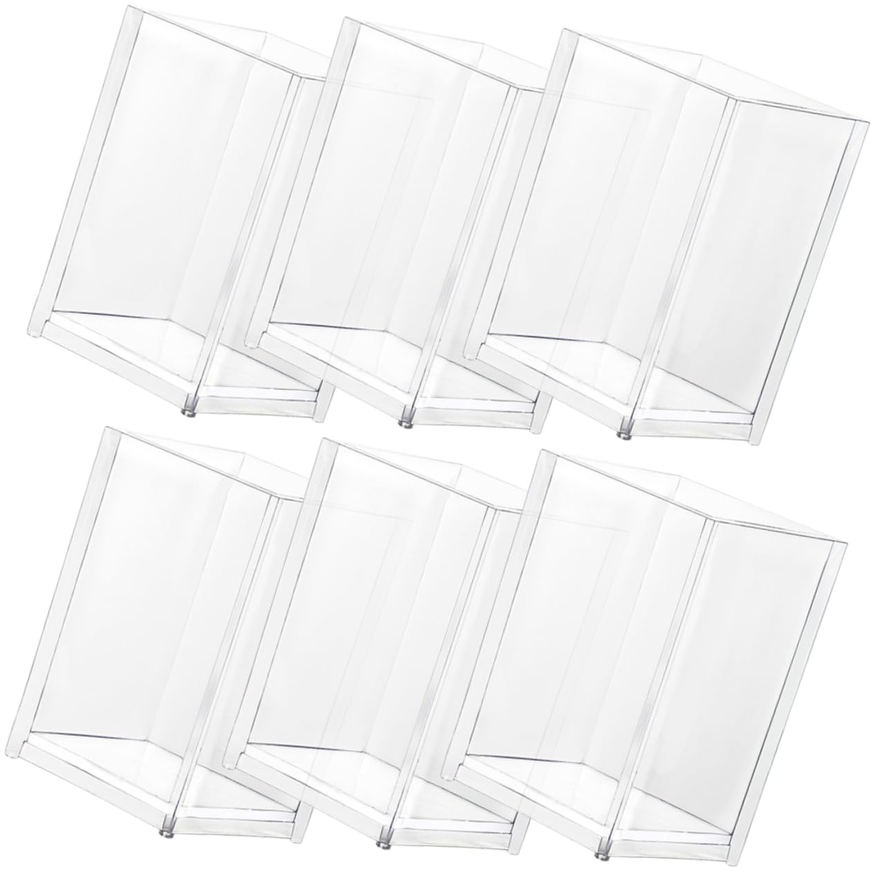 Seaux à pinceaux de maquillage et stylos transparent pour éliminer le désordre du bureau