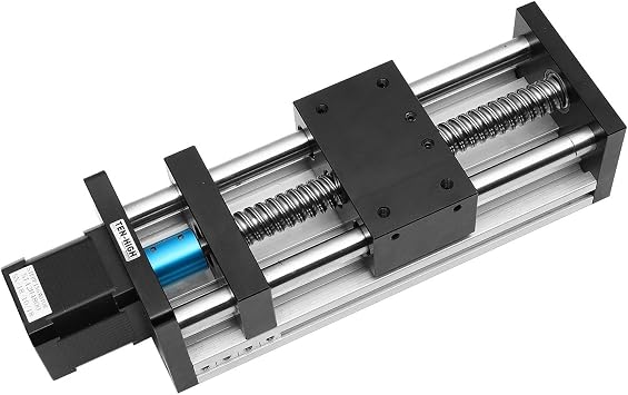TEN-HIGH Slide Guide Ball Screw Slider Stepper Motor NEMA17 Module, Effective Stroke 3.9 inches 100 mm GGP Series 1204