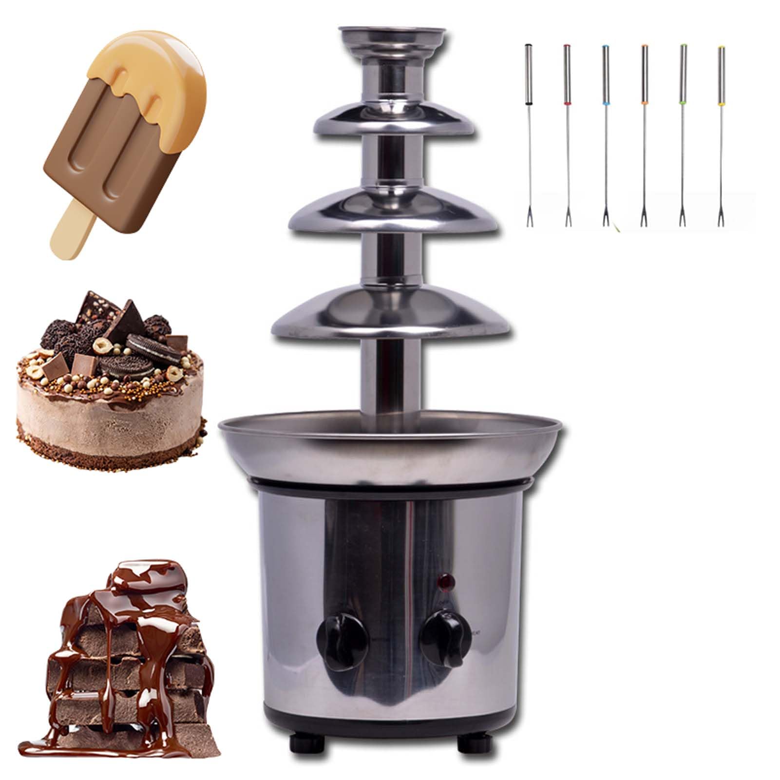 ASerZenith Chocolate Fondue Fountain, Wedding Chocolate Fountain Melting Tower, Suitable For Home, Party