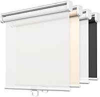 Vista 12 de LazBlinds Persianas enrollables sin cordón, sin herramientas, sin taladro, 100 % opacas, para ventanas, con aislamiento térmico, protección UV