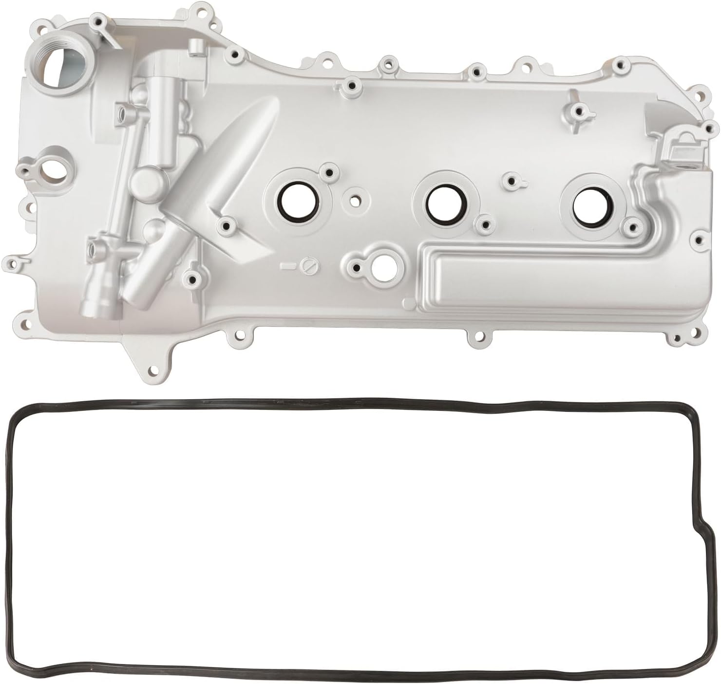 Aluminum Left Side Engine Valve Cover Compatible with 2005-2018 Toyota Camry Highlander Avalon Rav4 Sienna 2007-2017 Lexus ES350 RX350 3.5L