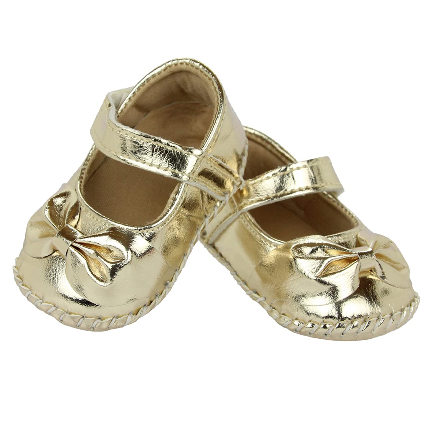 6 To 12 Months Baby Girls Synthetic Leather Floral Sandal Booties -BT1212