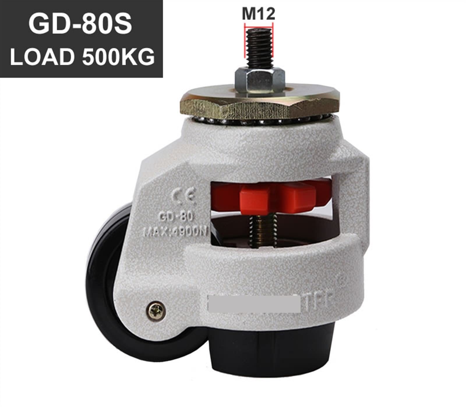 GD-40S 60s 80s Roulette de réglage de Niveau Robuste avec Filetage roulettes industrielles réglables 1 pièces (Size : GD-60S)