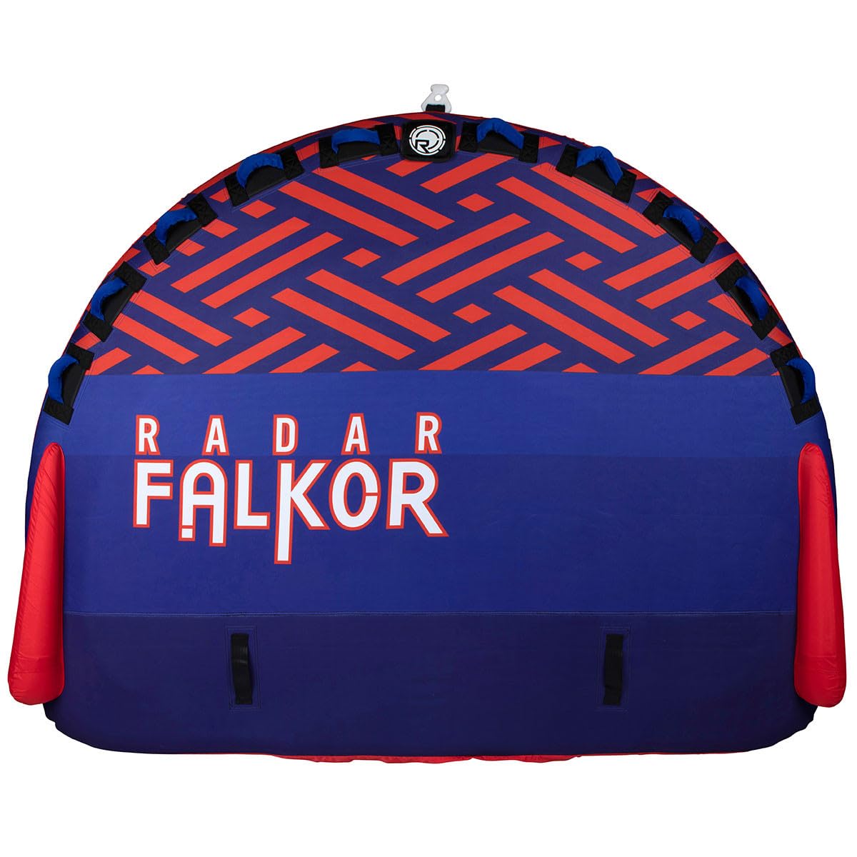 Radar Falkor Marshmallow Top Towable Tube, Blue/Red, 4 Person