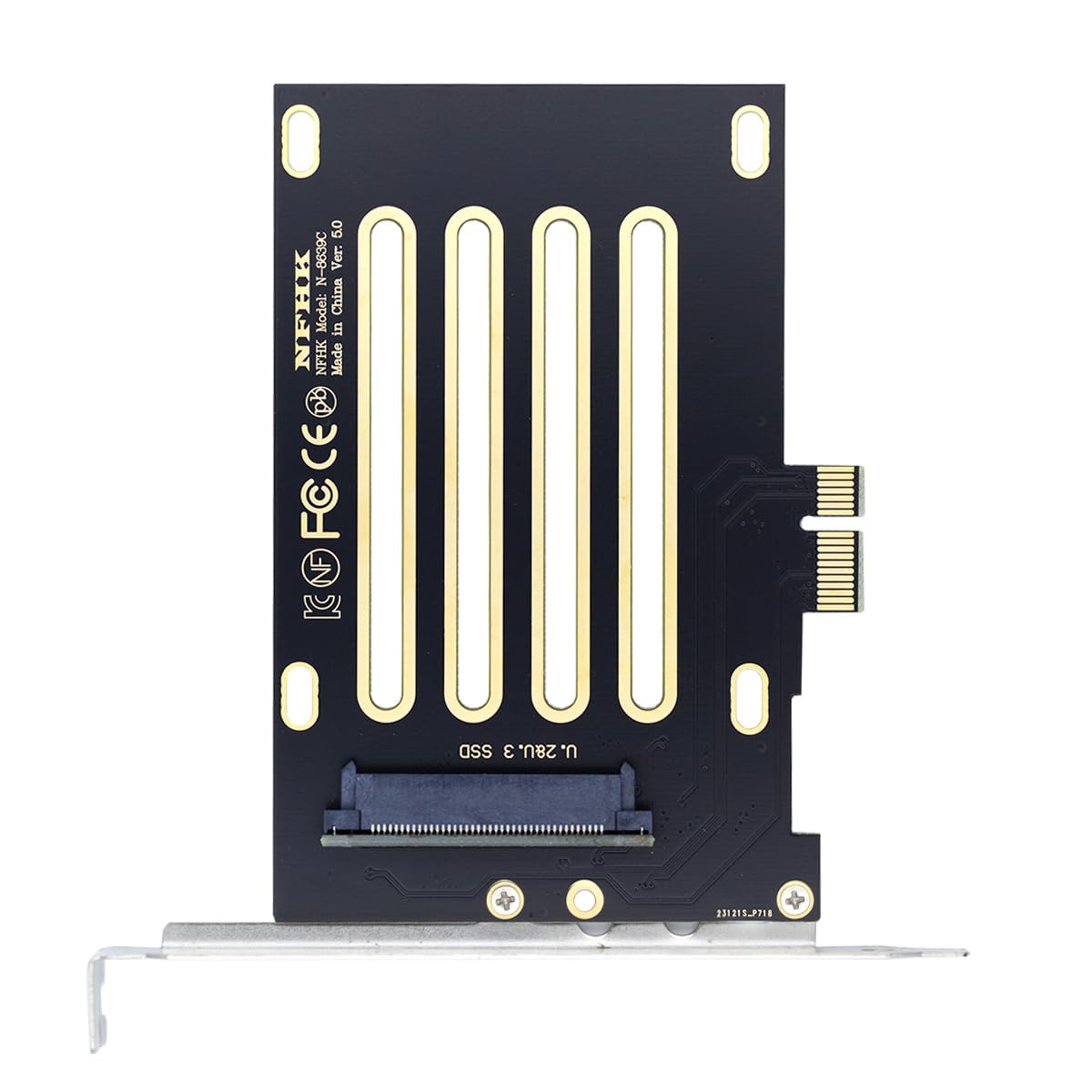 NGFF PCI-E 4.0 x1 Lane PCI Express Host to U.3 U3 Kit SFF-8639 SSD Adapter for Motherboard Compatible with PM1735 NVMe PCIe SSD