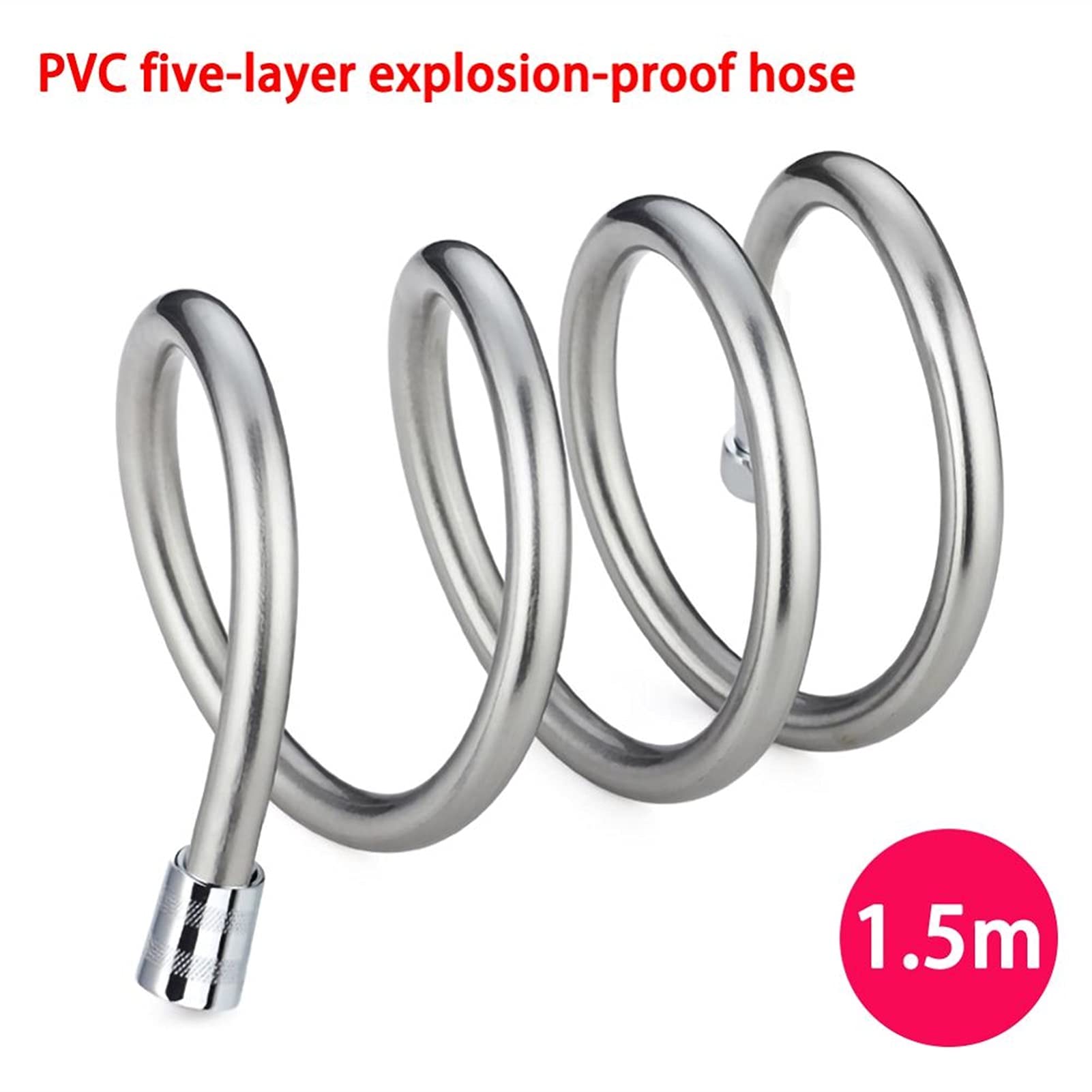 węże prysznicowe, wąż wymienny, Wąż prysznicowy PVC wysokociśnieniowy 1,5 m/2 m pogrubiający, zapobiegający nawijaniu gładki wąż prysznicowy do wanny ręczna głowica prysznicowa elastyczny wąż prysznic
