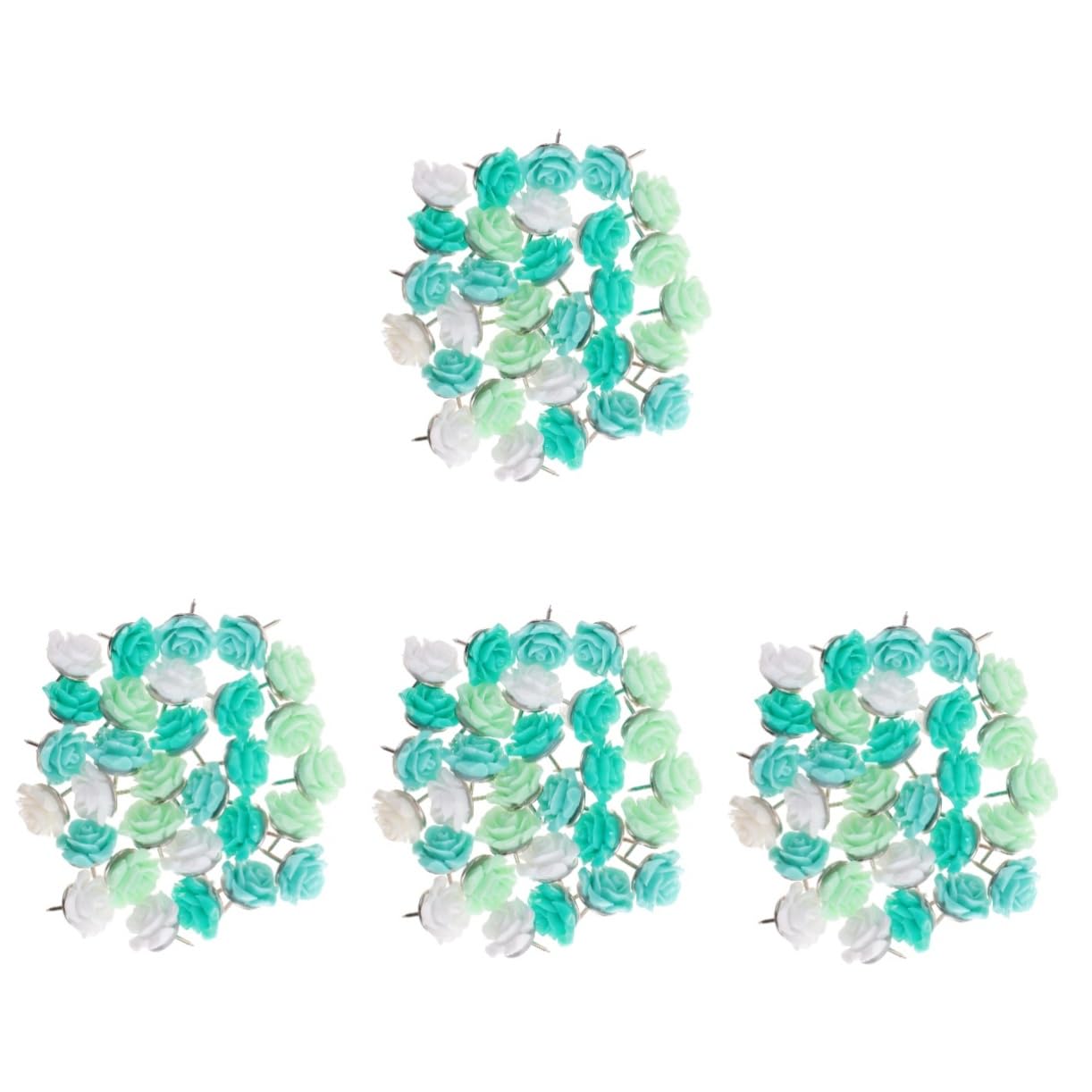 EXCEART 4 Set Di Puntine Luminose Di Delicate Push Flower - Puntine Da Disegno Resistenti Per Ufficio E Scuola 30 Pezzi*4