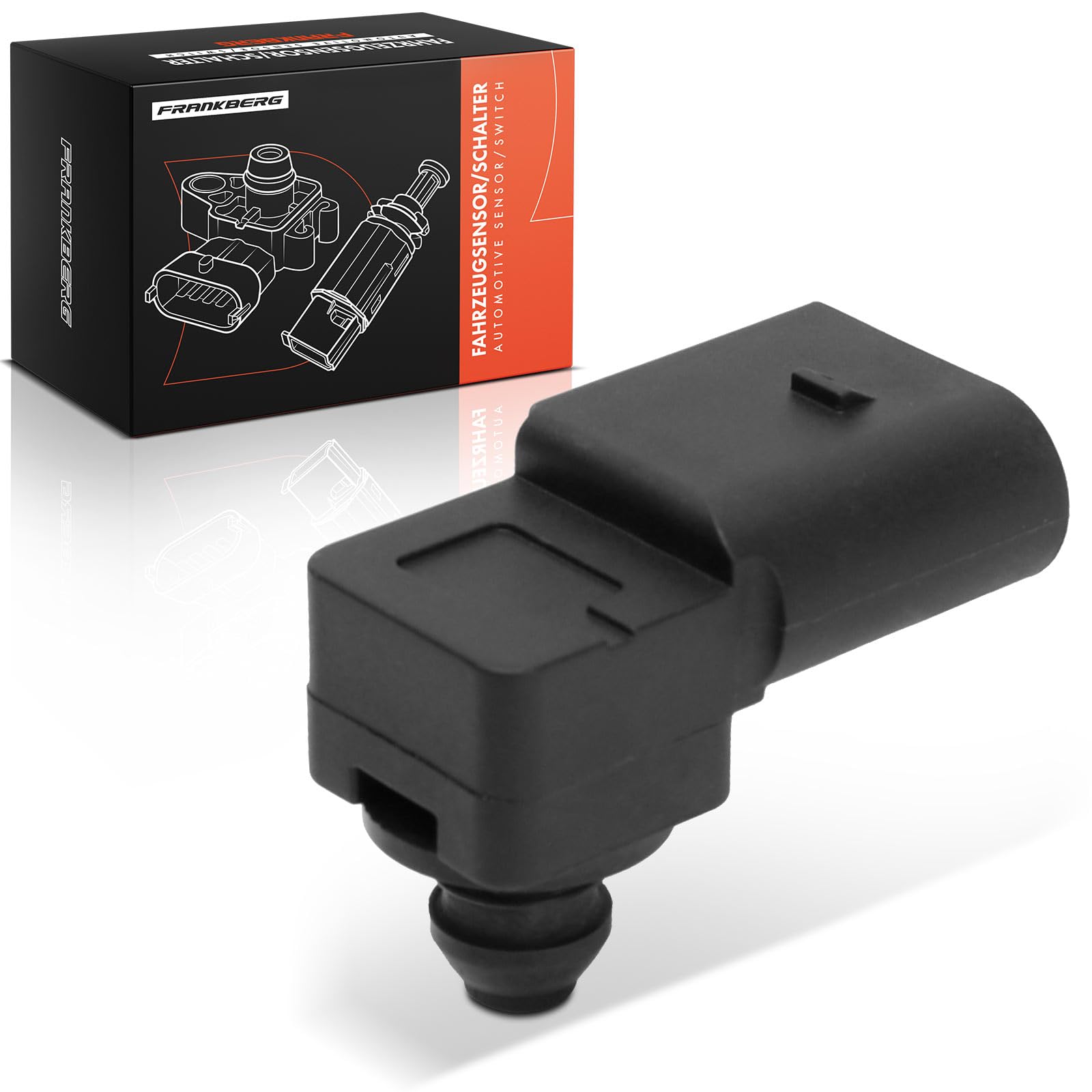 Frankberg Sensor de presión del tubo de aspiración 3-Polos Diesel Compatible con Serie 3 E46 E90 Serie 3 cabrio E46 Serie 3 Coupé E46 E92 Serie 5 E60 F10 Serie 5 Touring E61 Replace# 13627792260