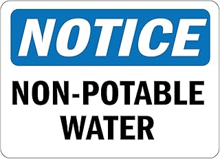 Notice Non Potable Water OSHA Vinyl Label Decal Sticker 7 Inches X 10 Inches