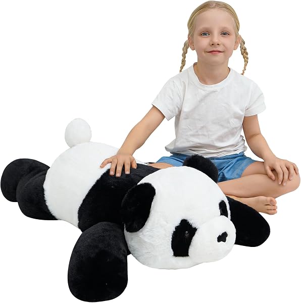 Dalmao Weighted pluszowa panda dla dorosłych, 80 cm, rozmiar XXL, 2,3 kg / 5,0 lbs, maskotka pluszowa, super miękka, przytulna, prezent dla dzieci, chłopców, dziewcząt