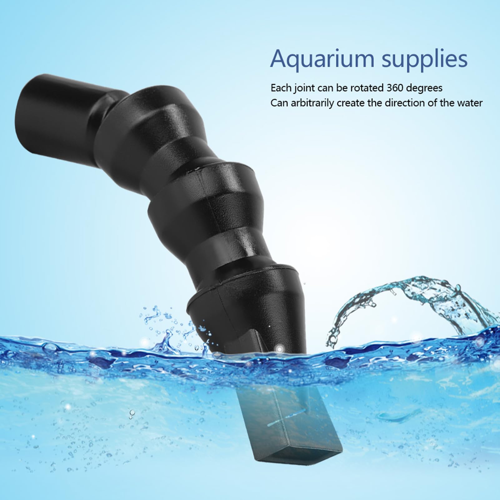 Buse de Décharge d'eau D'aquarium en Plastique, Bec de Canard Plat, Buse Rotative à 360 °, Robuste, Durable, Longue Durée de Vie [Large Utilisation dans Les Pompes D'aquarium] Surface Finie