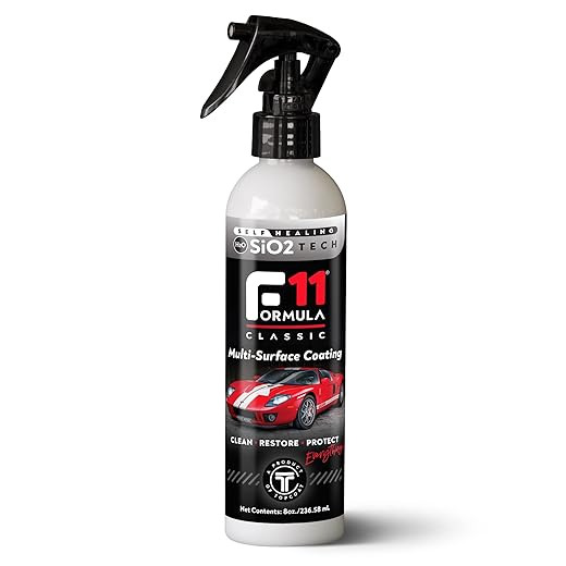 TopCoat F11 Multi-Surface Coating with SiO2 Technology for Cars, Motorcycles, and More - Water-Based Ceramic Coating for Cars Alternative - F11 Car Polish, Sealer, and Wax to Restore + Protect (8 oz)