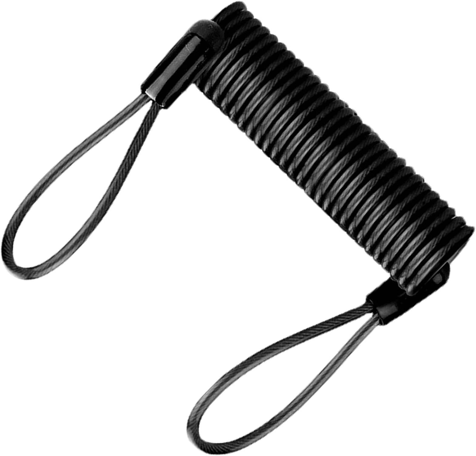 Helmets Lock Cable | Double Ring Safety Cable For Lock - Disc Lock Reminder Cable, Alarm Lock Security Spring Reminder Cable For Scooter Motorcycle Brake Disc