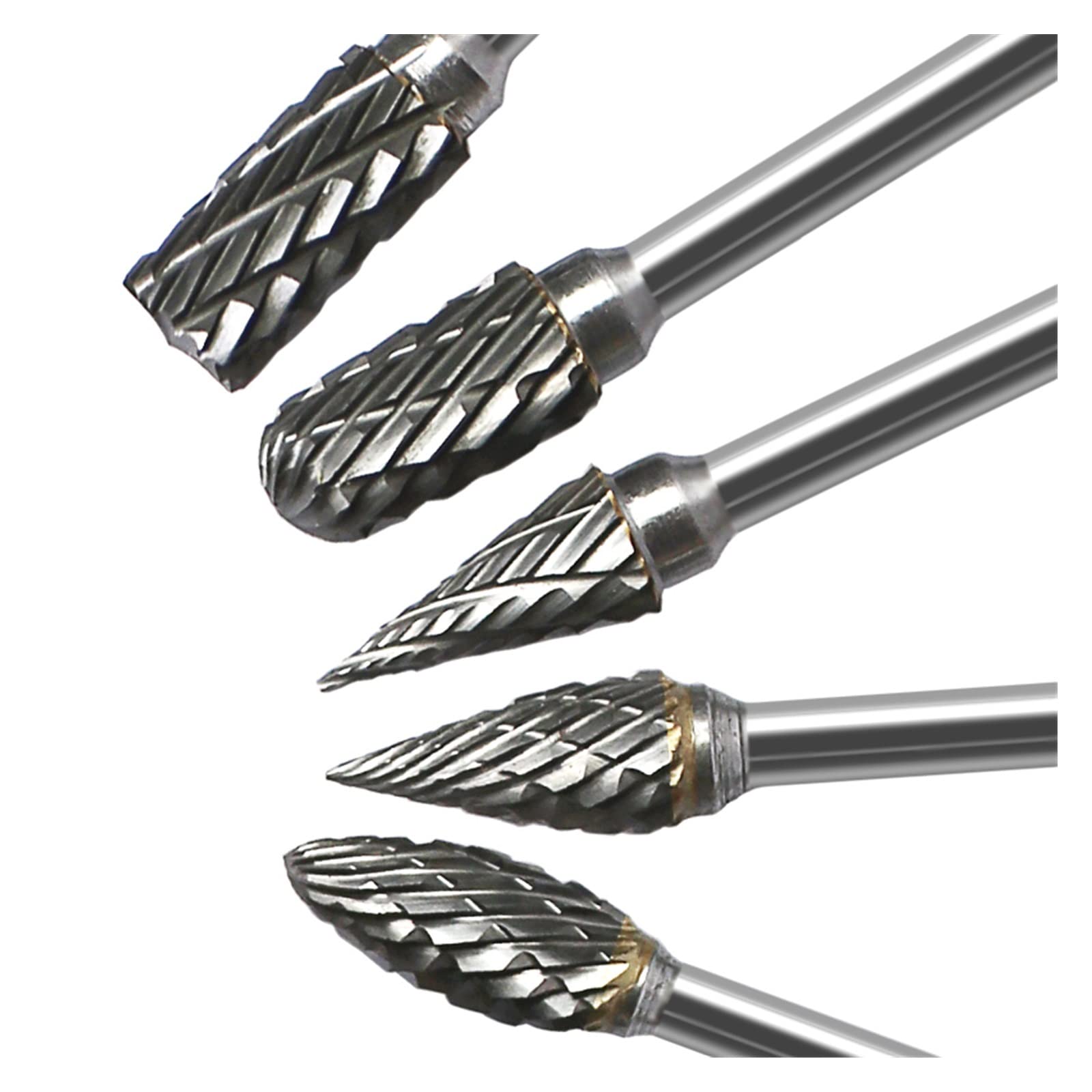 ZZSRJ Juego de Brocas cónicas de Acero de 10 Piezas de 1/8", Brocas de Diamante de 10 mm (Color : Silver, Size : 10mm)