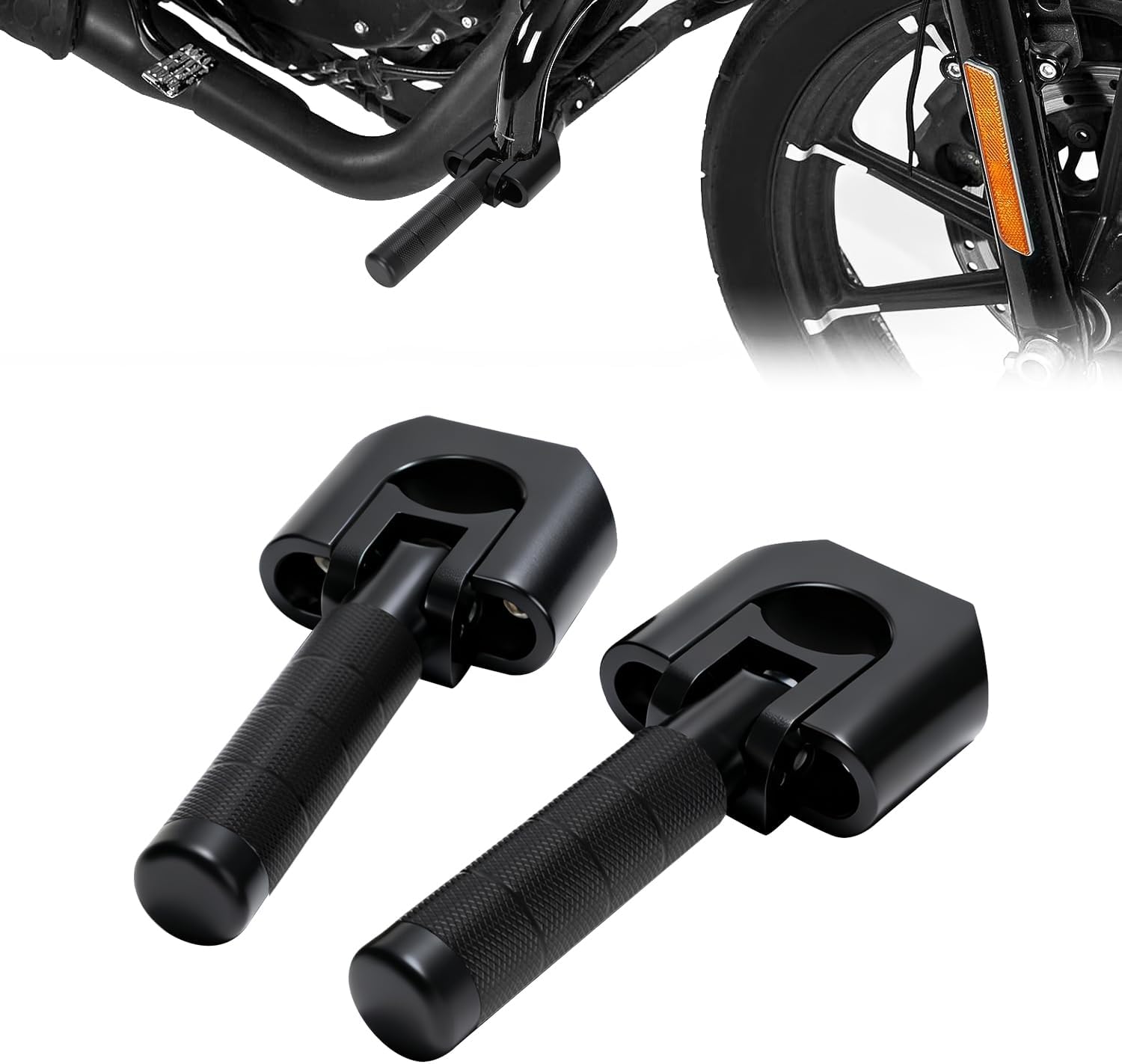 Motorcycle Foot Pegs CNC Aluminum Foot Pegs for Most Motorcycles Dirt Bikes Scooters Quad Bikes and ATVs