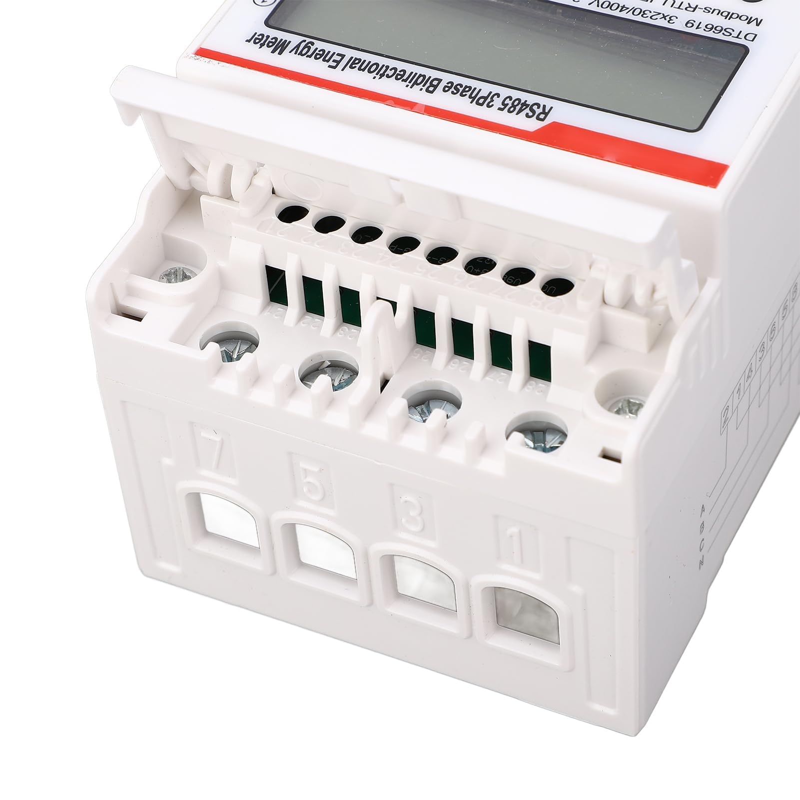 Stromzähler 3 Phasen Multifunktions Leistungsmesser mit LCD Display, Spannungs und Strommessung Strommessgerät zur Energieeinsparun für Hutschiene Verteilerkasten