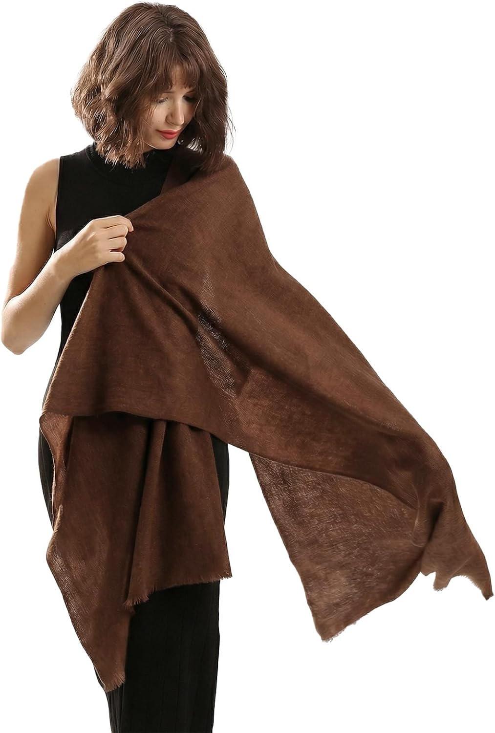 Cashmere Shawl Wraps for Women, Pashmina for Women Travel Wrap Cashmere Scarf for All-Season, Merino Wool Blanket - Image 2