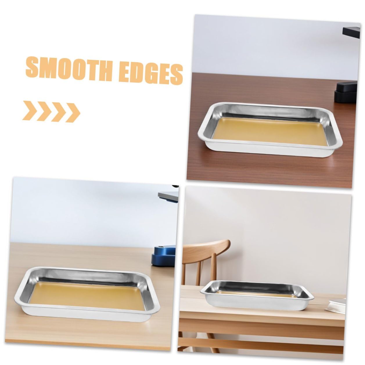 iplusmile 2 pièces Plateau de Dissection Inox Empilable avec Base Cire pour Kit Biologie Scolaire Sécurité Bord Lisse et Facile à Nettoyer pour Laboratoire et Enseignement