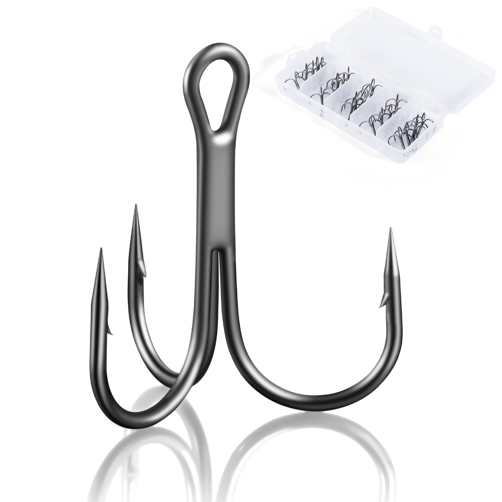 Amazon | Goture トリプルフック トレブルフック 丸型 高炭素鋼