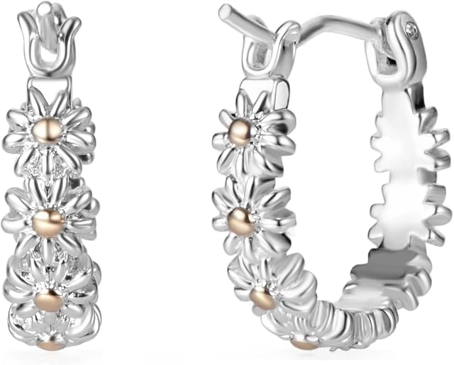 Daisy Hoop Earrings