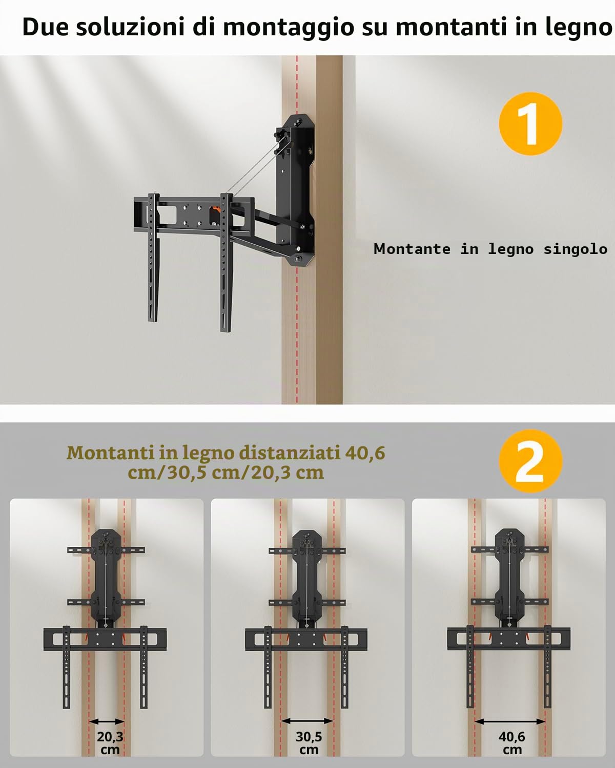 FORGING MOUNT Supporto da Parete Motorizzato per TV da 32" a 85" | Staffa TV Telecomando Radiocomandato, Inclinazione, Girevole, fino a 50 kg, Max VESA 600x400mm