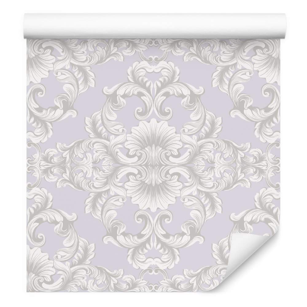 Muralo Tapeta 10 m, rolka flizeliny, kwiaty, liście, ornamenty, minimalistyczny, mozaika, tapeta z włókniny, 1000 x 53 cm, tapeta ścienna, do salonu, sypialni, nowoczesna dekoracja ścienna