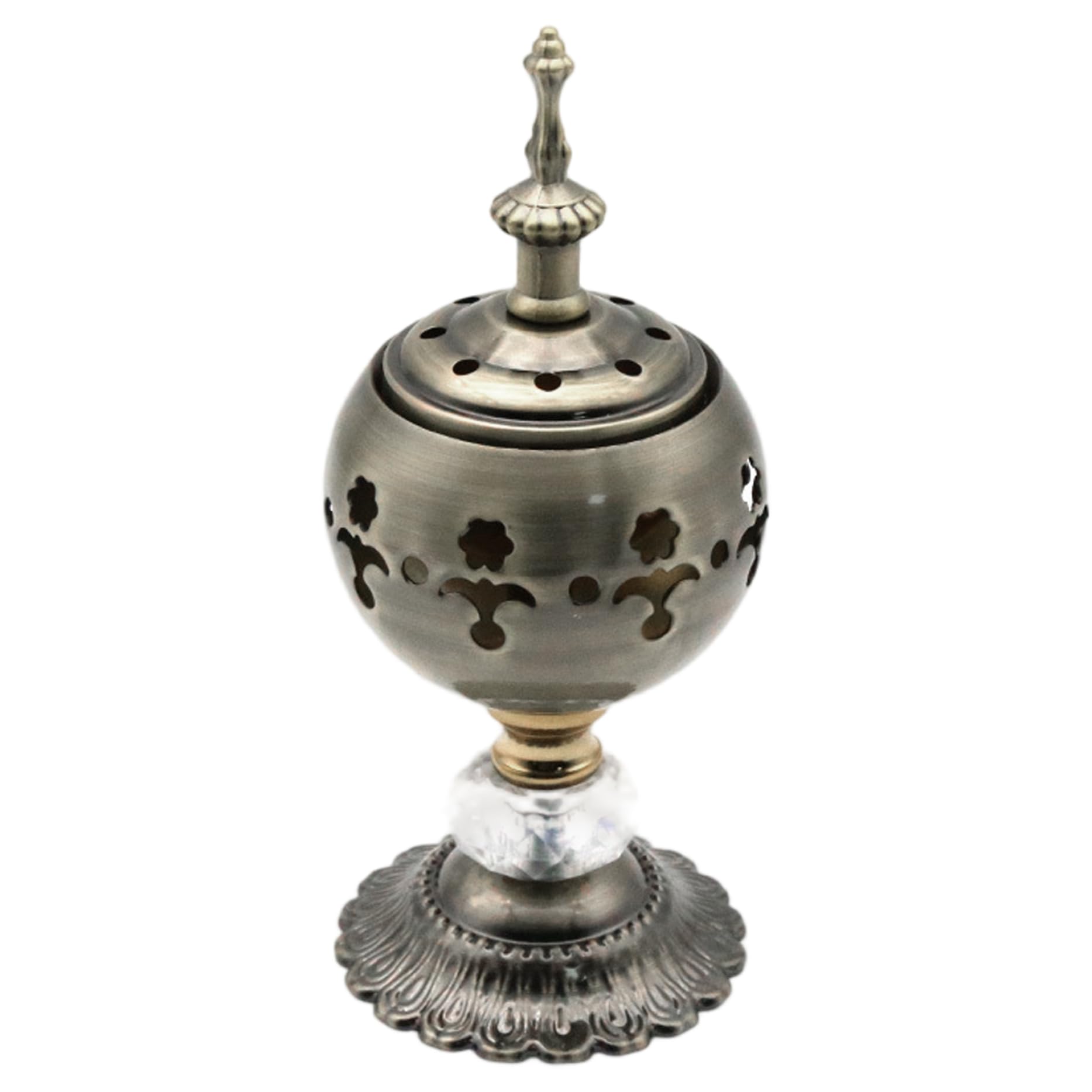 Catholic Incense Burner, 7x3in Vintage Decorative Metal Incense Burner Holder, Elegant Aromatic Stove for Aromatherapy, Yoga and Spa Censer