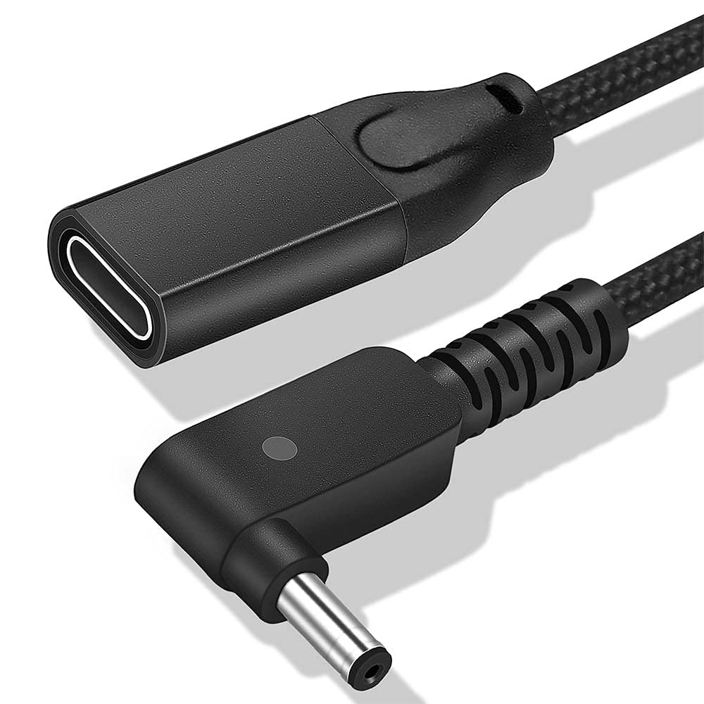 Female USB C to 4.0*1.35mm Small Tip Adapter Charging Cable for Asus Laptop Chromebook C300 C300M C300MA C300S C300SA C300SA-DS02 C300SA-DS02-LB C300SA-DS02-RD 90w 65w 45w Connector Converter Cord