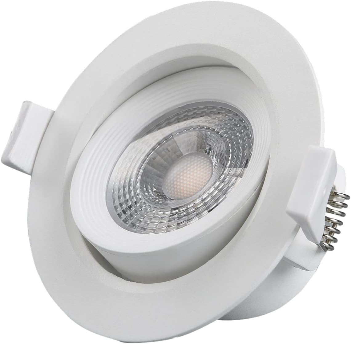 Royal Apex Adjustable Round LED Downlight 7W 240VAC -White Ceiling Spotlight IP40 Rated | For Indoor Home & Office Use (3000K - Warm White -)