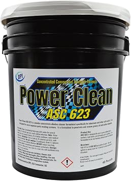 DPI Power Clean ASC 623, Auto Parts Cleaning Detergent Powder Concentrate, Aluminum and Soft Metal Safe- 40 lbs