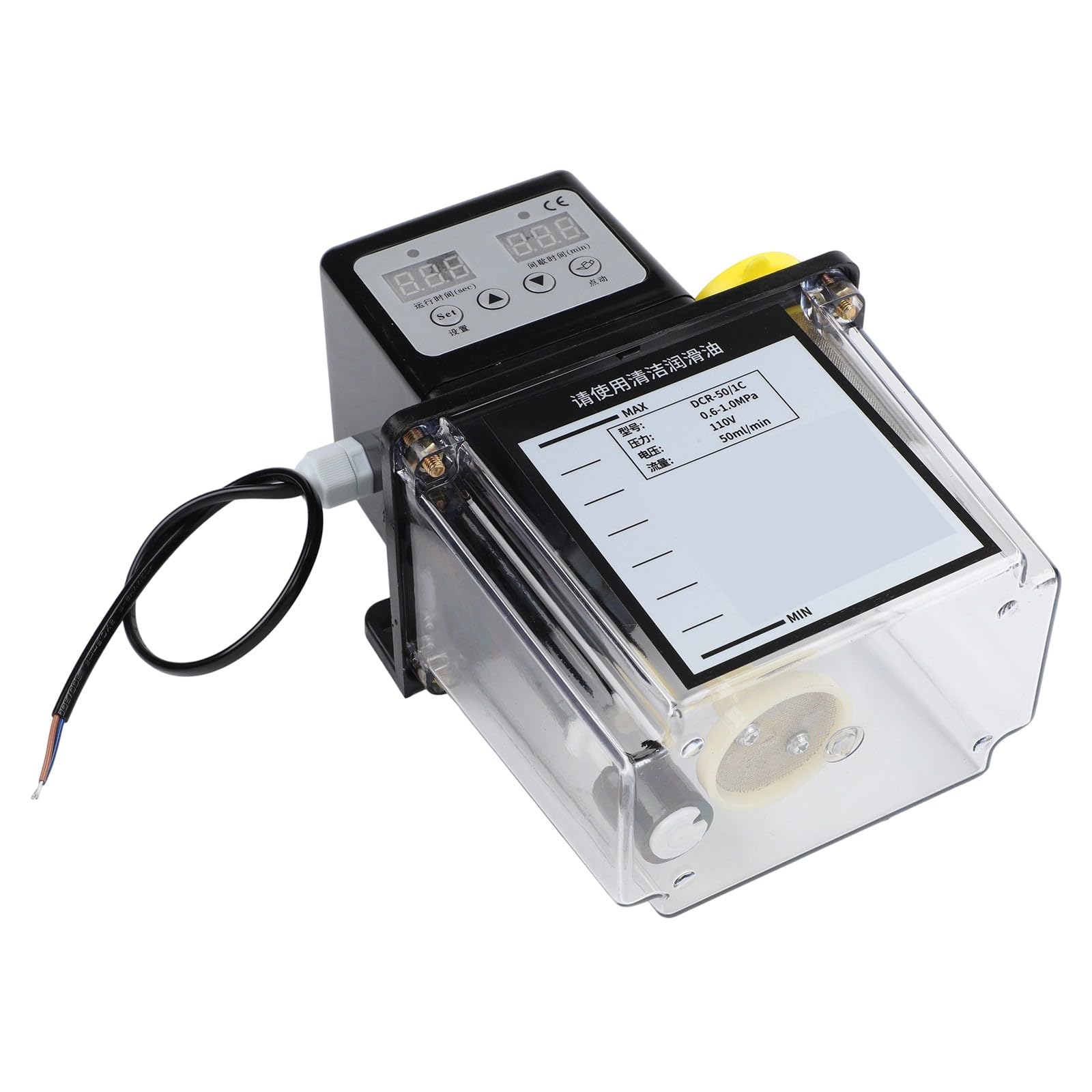 Pompa di lubrificazione automatica 110V 1L o 2L Serbatoio Lega Gear Oiler con pannello LCD per tornio CNC Fresatrice 50ml flusso min