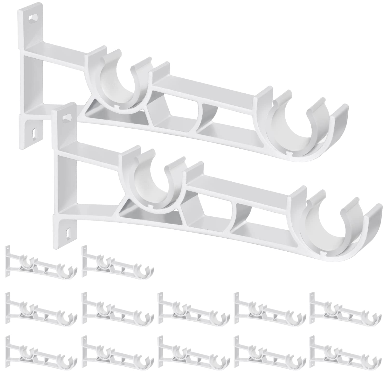 Heavy Duty Curtain Rod Brackets - 3 Pack -19