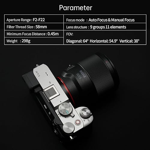 Miniatura 6 de Meike 35mm F2.0 Lente de Enfoque Automático Gran Angular de Montura Completa con Motor de Paso STM Retrato Compatible con Cámaras Sony E Mount A7