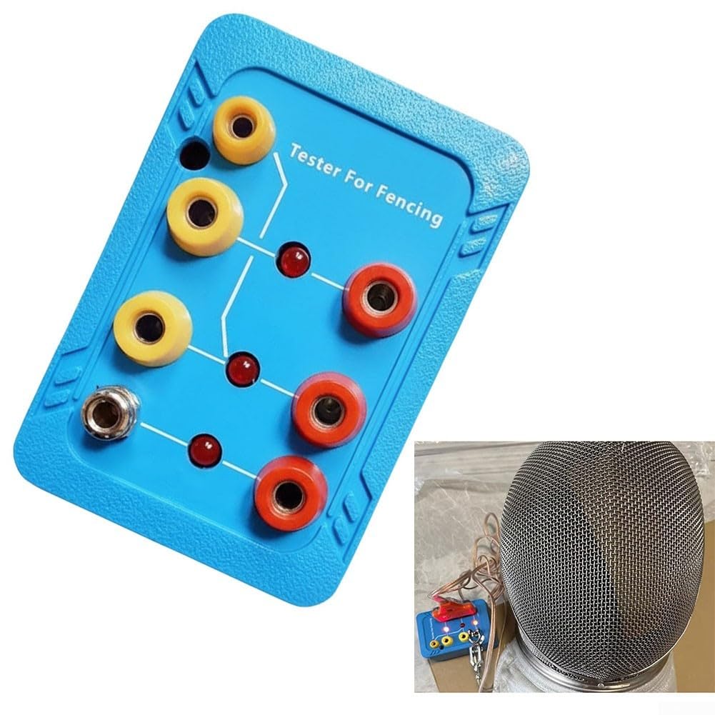 Strumento di recinzione Tester Foil Epee Cable Check Fencing Tester Tool | Presa a doppia fila, ID cavo rapido, compatibile con foil sabre epee, controllo circuito istantaneo, prestazioni affidabili