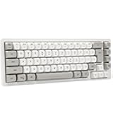 Wired RGB Gaming Membrance Keyboard. 65 Percent Mini Creamy LED Computer Keyboard .Small Ergonomic Clicky Teclado with ABS Backlit Unreplaceable Keycaps. for PC Laptop MAC Gamer. (Gray)