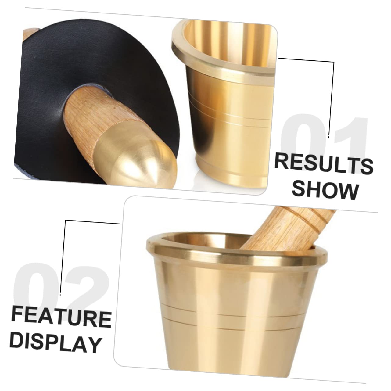 iplusmile Copper Mortar and Pestle Small Medicine Grinding Tool for Spices Pills and Garlic with Stable Base Lightweight and Easy to Use Housewarming and Christmas Gift