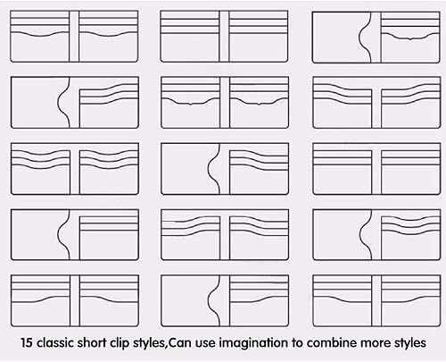 Vista 6 de Juego de plantillas de patrón de billetera de acrílico transparente de 13X, dibujos, herramienta de manualidades en cuero para bricolaje