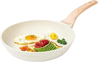 Foscadit Ceramic Frying Pan 26cm Non Stick Omelette Pan | Induction & Gas Compatible Fish Pan | PFOA Free Fry Pan | Dishwa... Price In India