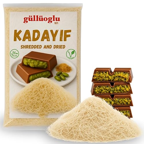 Miniatura 8 de Gulluoglu Kataifi seco y rallado - 17.64 oz (1.1 libras) Kadayif masa de fillo picada, Philo rallado, masa de pastelería Kadayif, Knafeh, Kunafa,