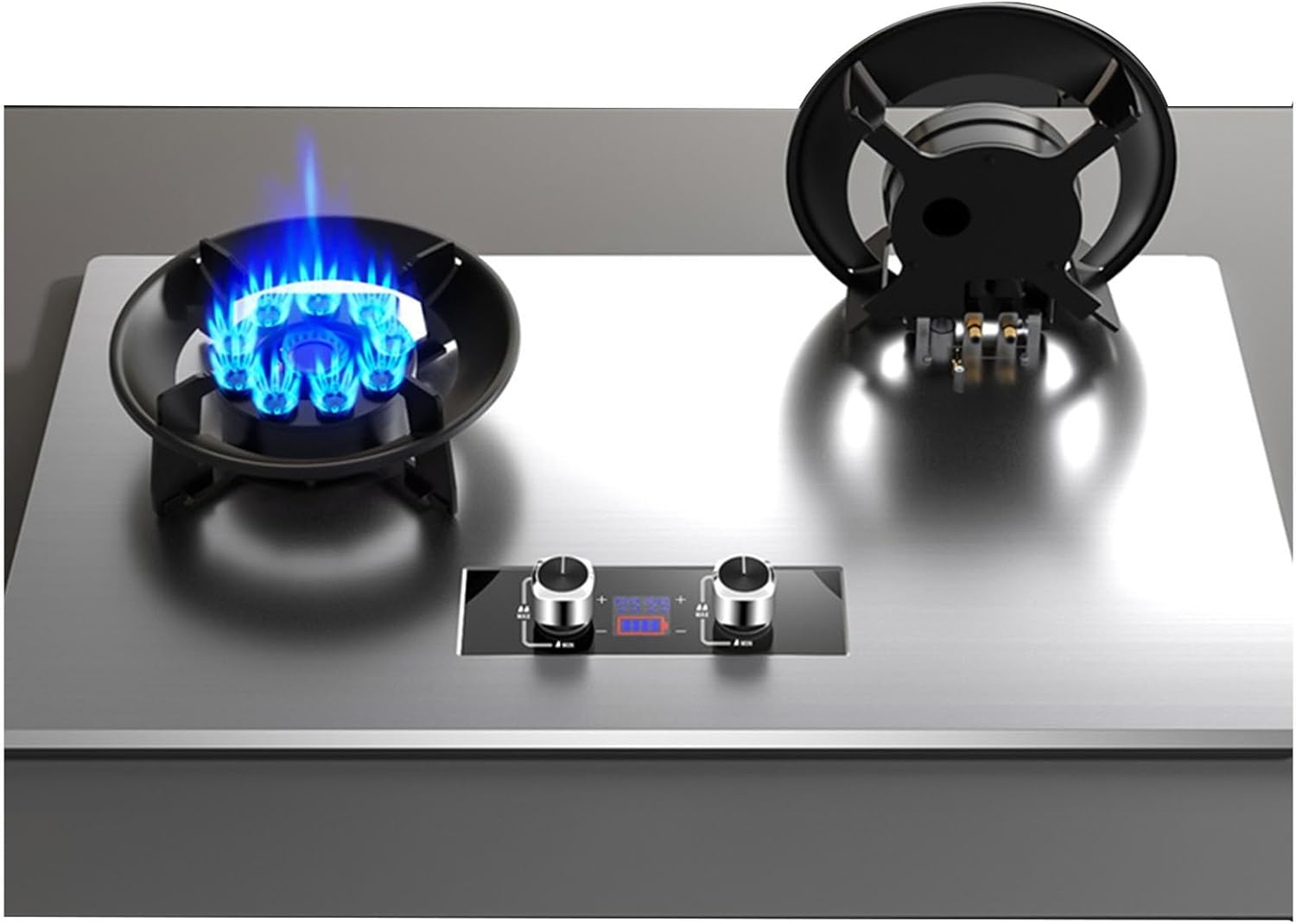 Estufa de Gas 2 Puestos 75 cm Acero Inoxidable Multigas