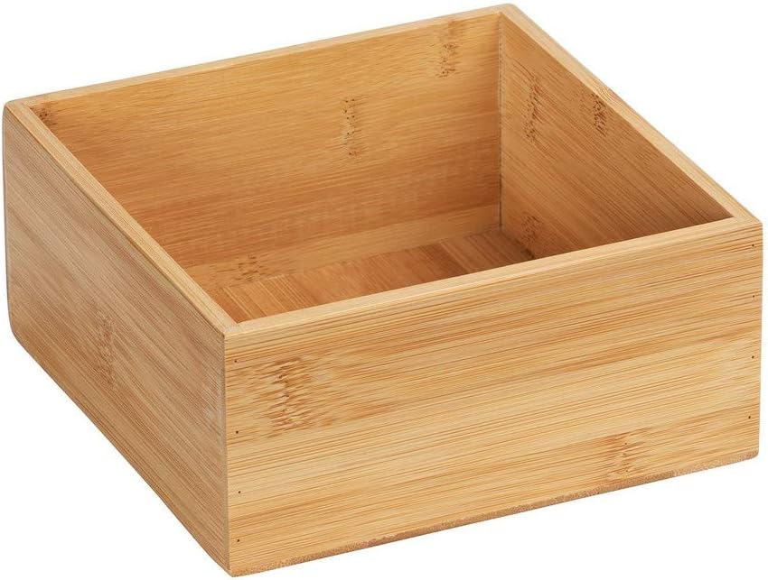 Wenko Terra Bamboo Organiser Box with 3 Compartments Storage Box