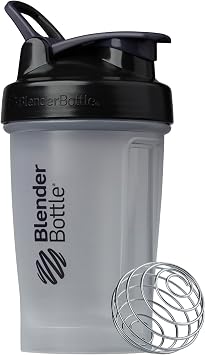 BlenderBottle Classic V2 Shaker Bottle Perfect for Protein Shakes and Pre Workout, 20 oz, Black