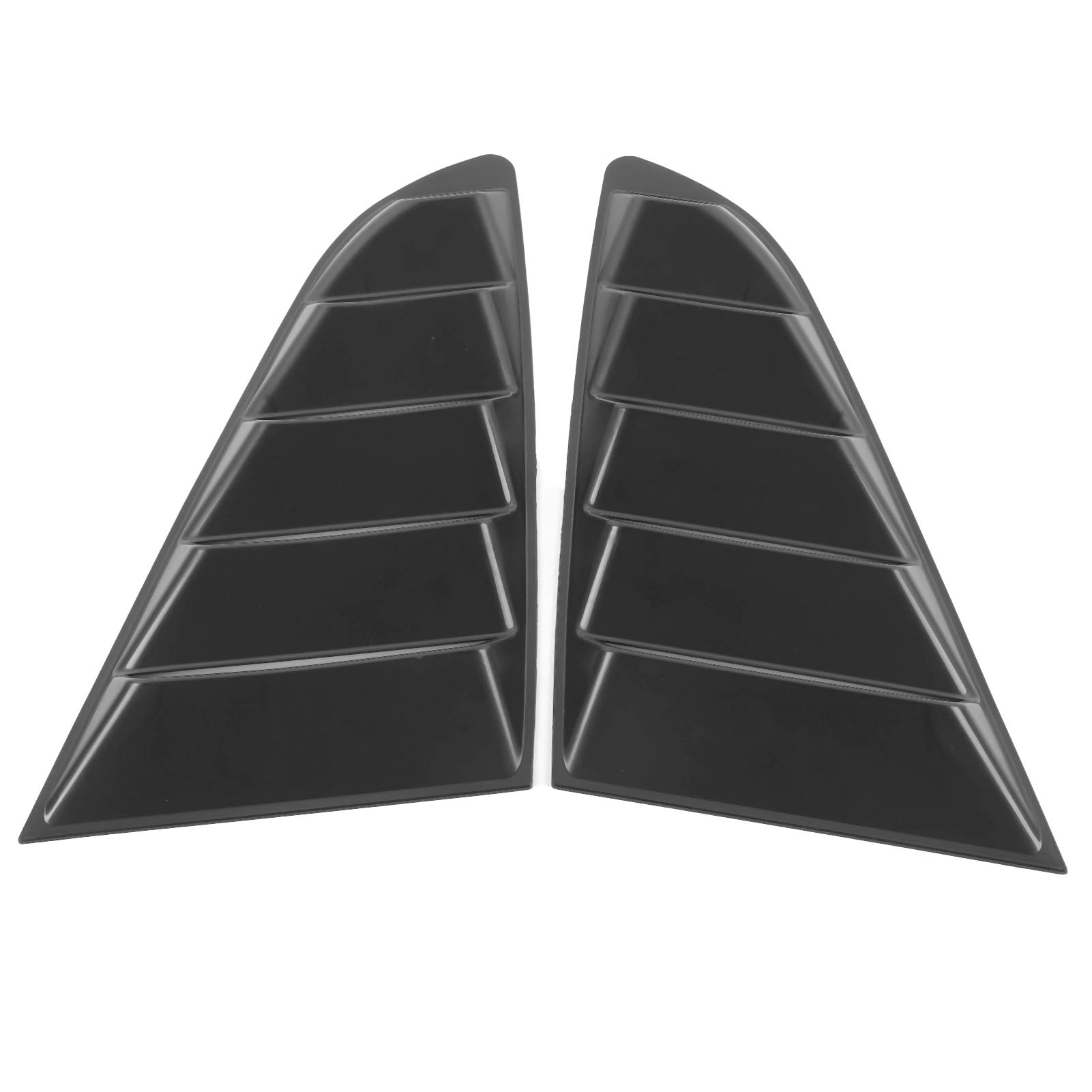 Copertura della feritoia per finestra, 2 pezzi Feritoia per finestrino laterale per auto Copertura parasole nera per parabrezza per Mustang 2015-2020 Copertura per finestrino di ventilazione lat