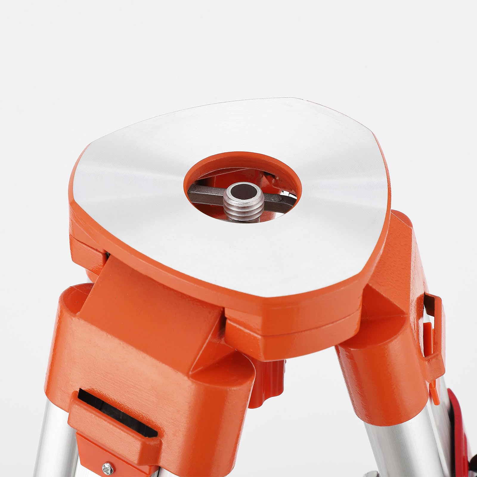Garvee Trépied de nivellement professionnel en aluminium robuste – Tête plate filetée 5/8"-11 – Hauteur réglable 97 à 152 cm – Idéal pour niveaux laser et théodolites – Facile à transporter