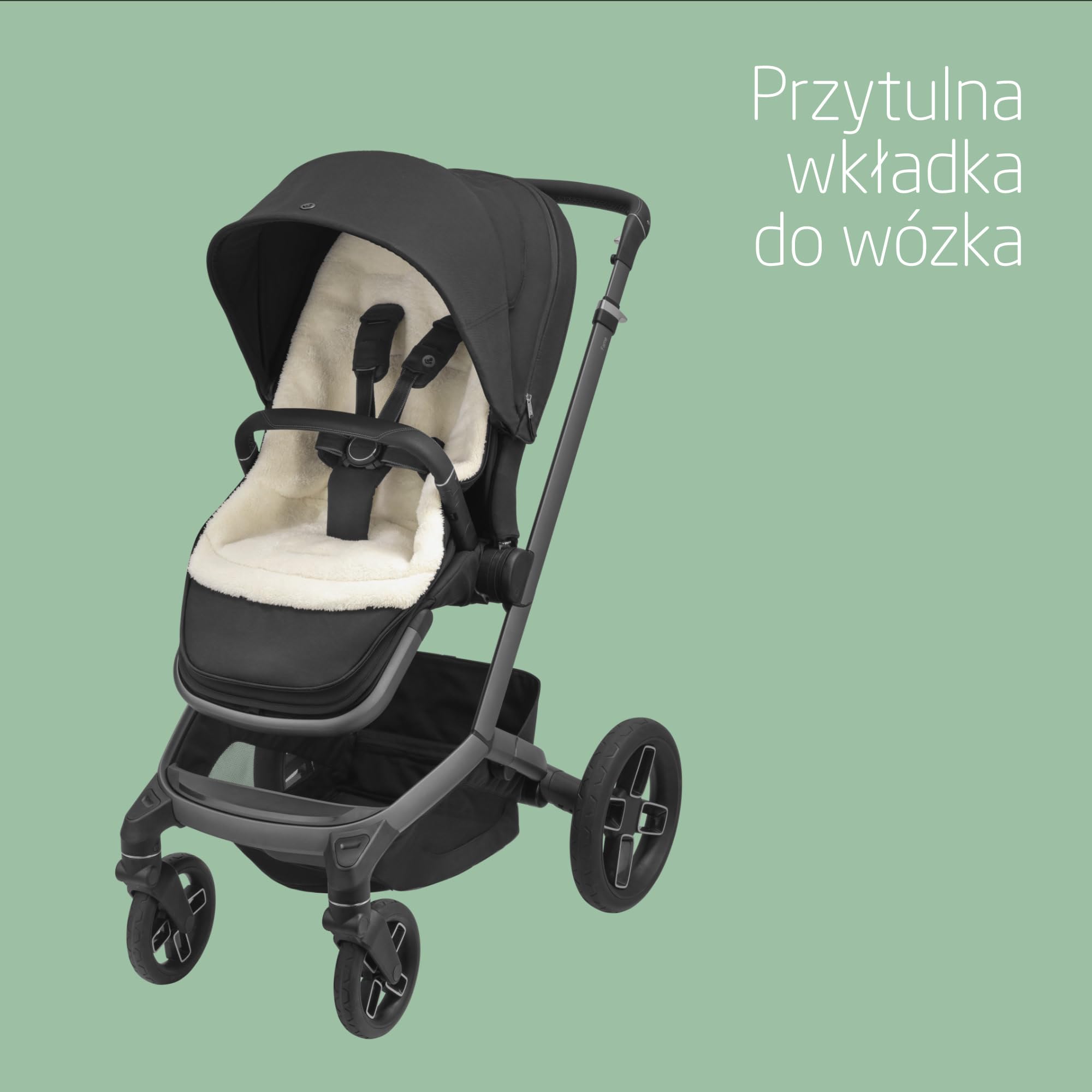 Maxi-Cosi 2 w 1 Śpiworek do wózka, wygodny dla stóp, od urodzenia do 3,5 roku, ciepły, polarowy śpiworek dla niemowląt, Black
